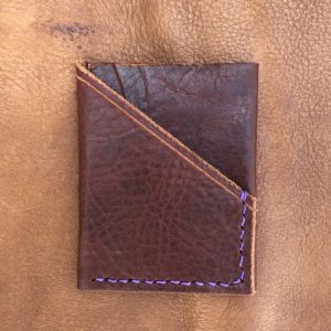 The George - Brown With Purple Stitching